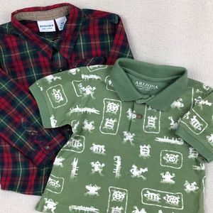 Boy’s 2T Bundle/Sonoma Plaid & Arizona Polo Shirt